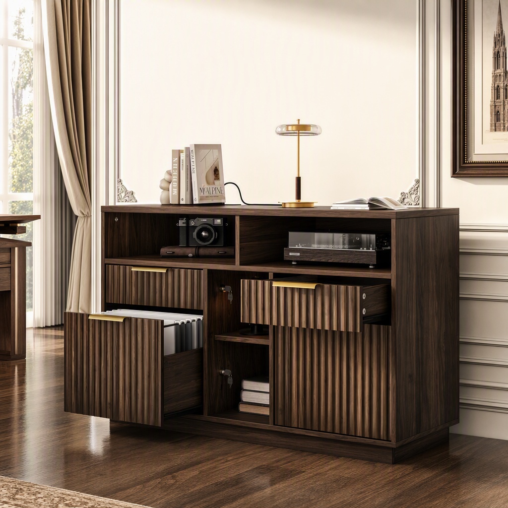 File Cabinet Lateral - Armário de Arquivos com 4 Gavetas,