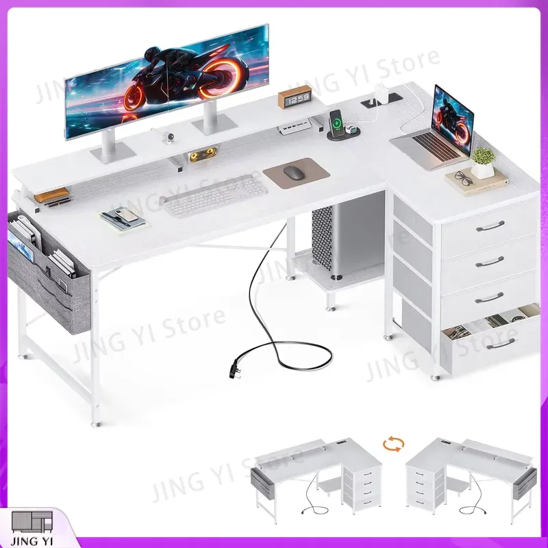 Office Furniture Outlet - Mesa de Computador em L 160x80cm
