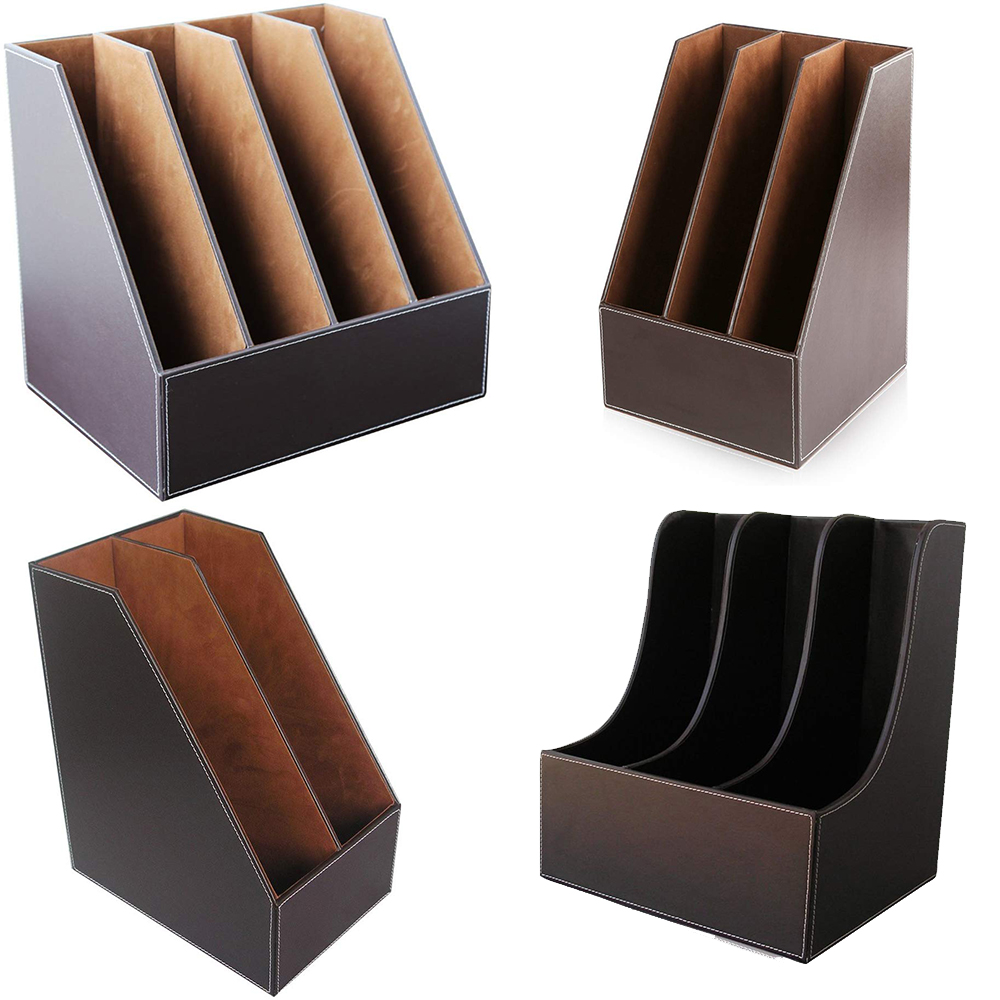 File Cabinet Lateral - XRHYY-Couro Pasta Vertical Desktop File, Organizador