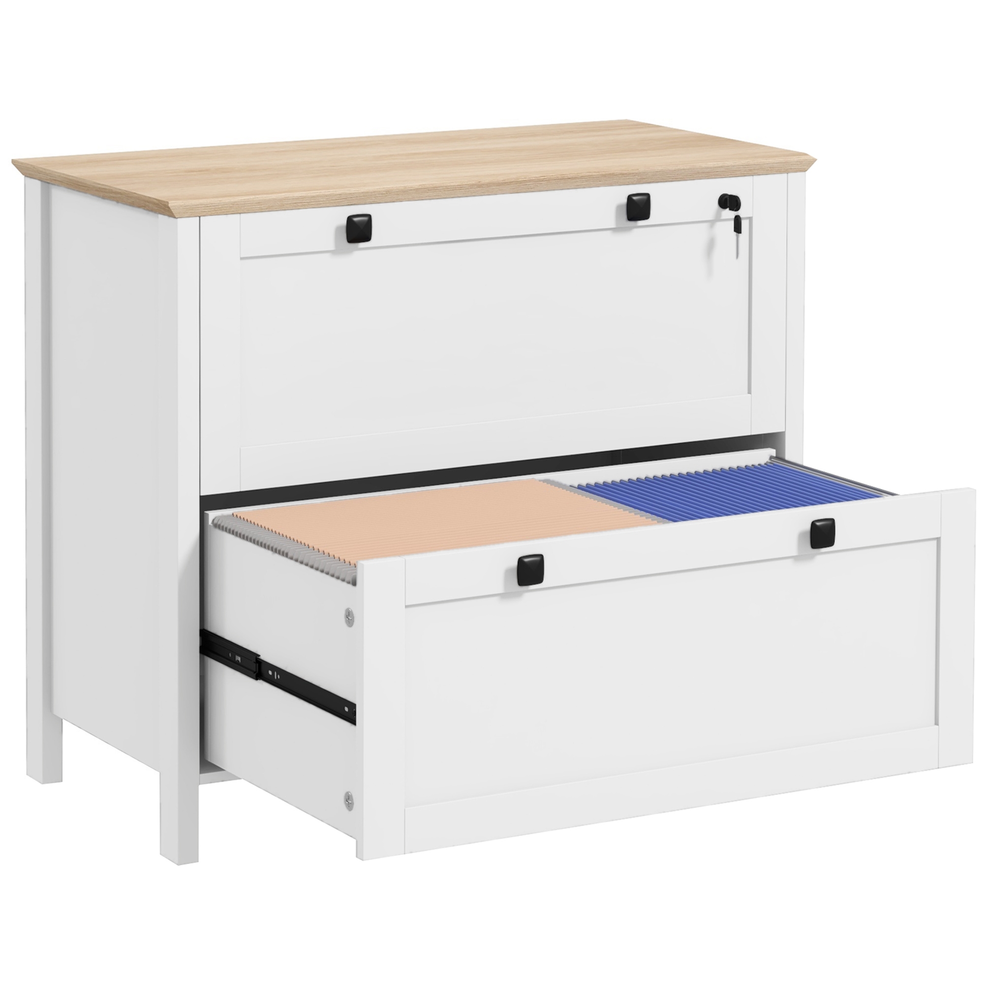 File Cabinet Lateral - Armário Arquivador de 2 Gavetas com