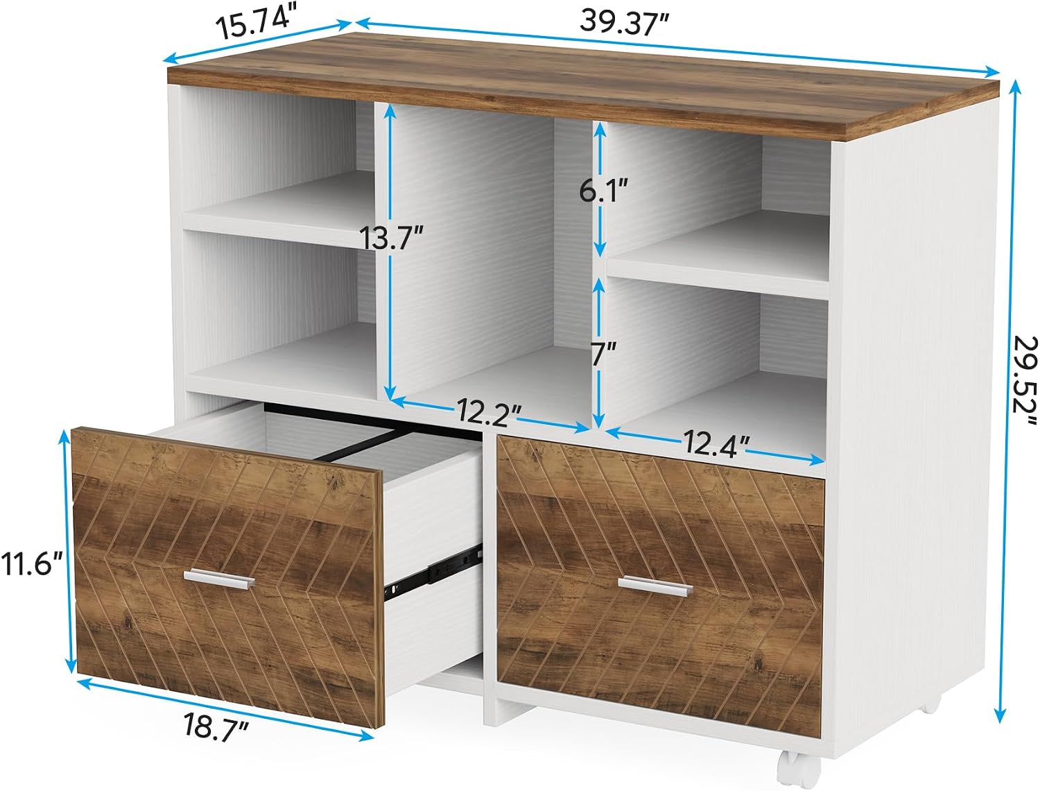 Armário de Arquivo de Madeira  - File Cabinet Lateral avaliação e preço