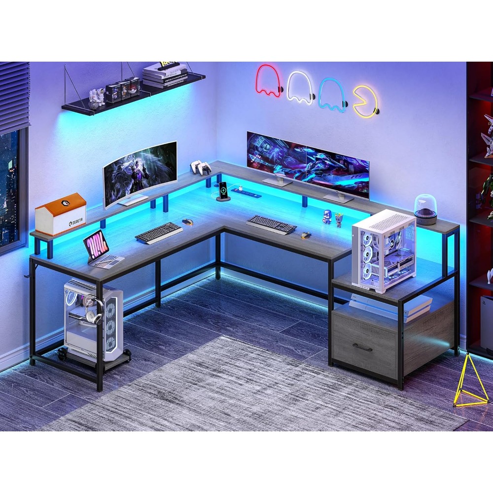 Mesa em forma de L, mesa de es - Office Furniture Outlet avaliação e preço