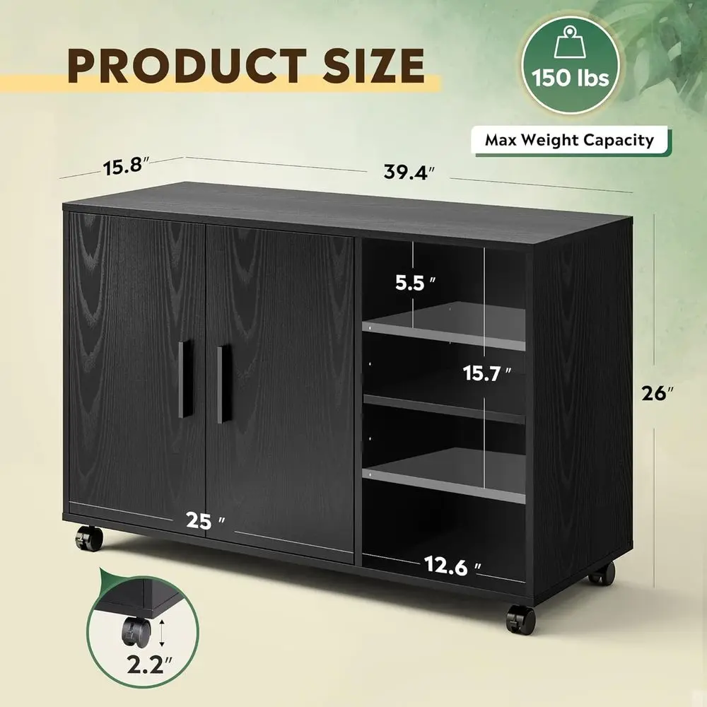 Armário de Escritório Preto co - File Cabinet Lateral avaliação e preço