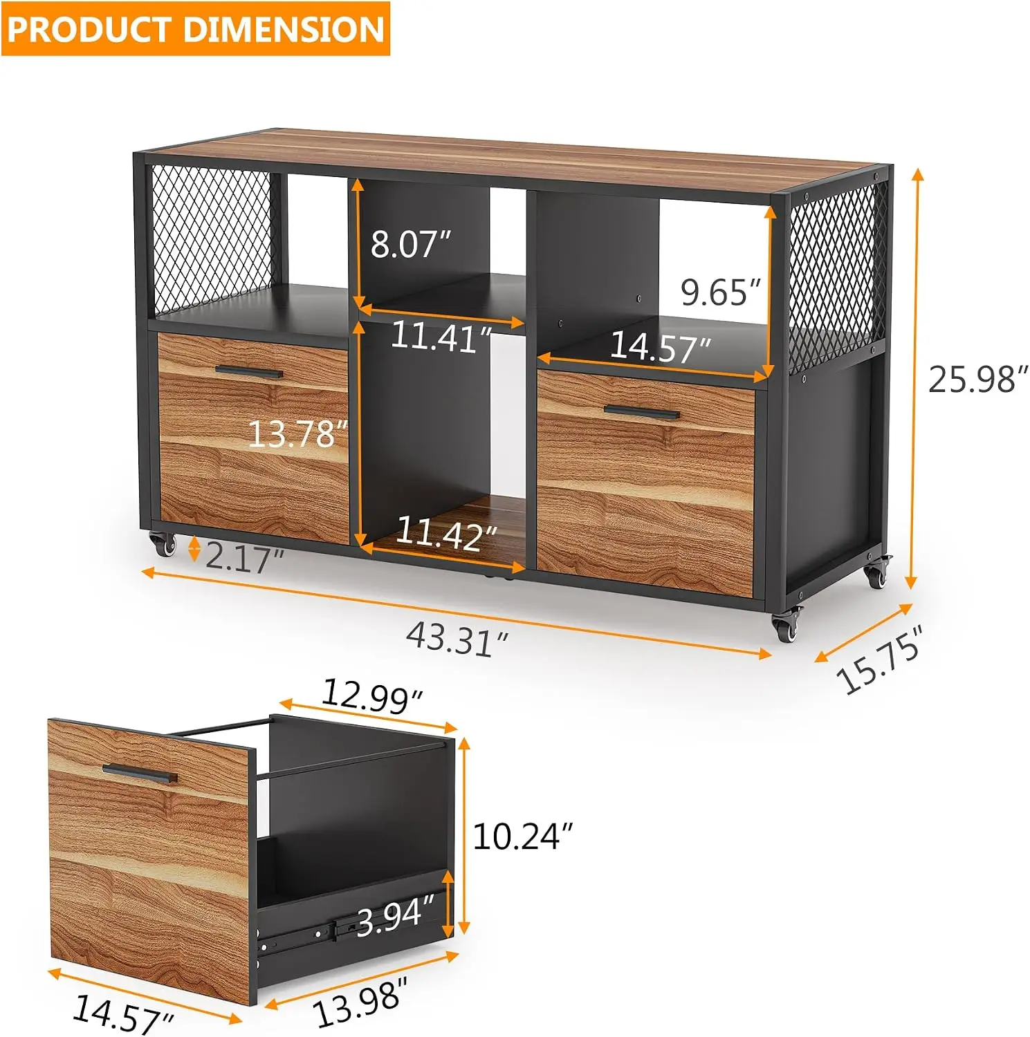 Armário de Arquivo de Madeira  - File Cabinet Lateral avaliação e preço